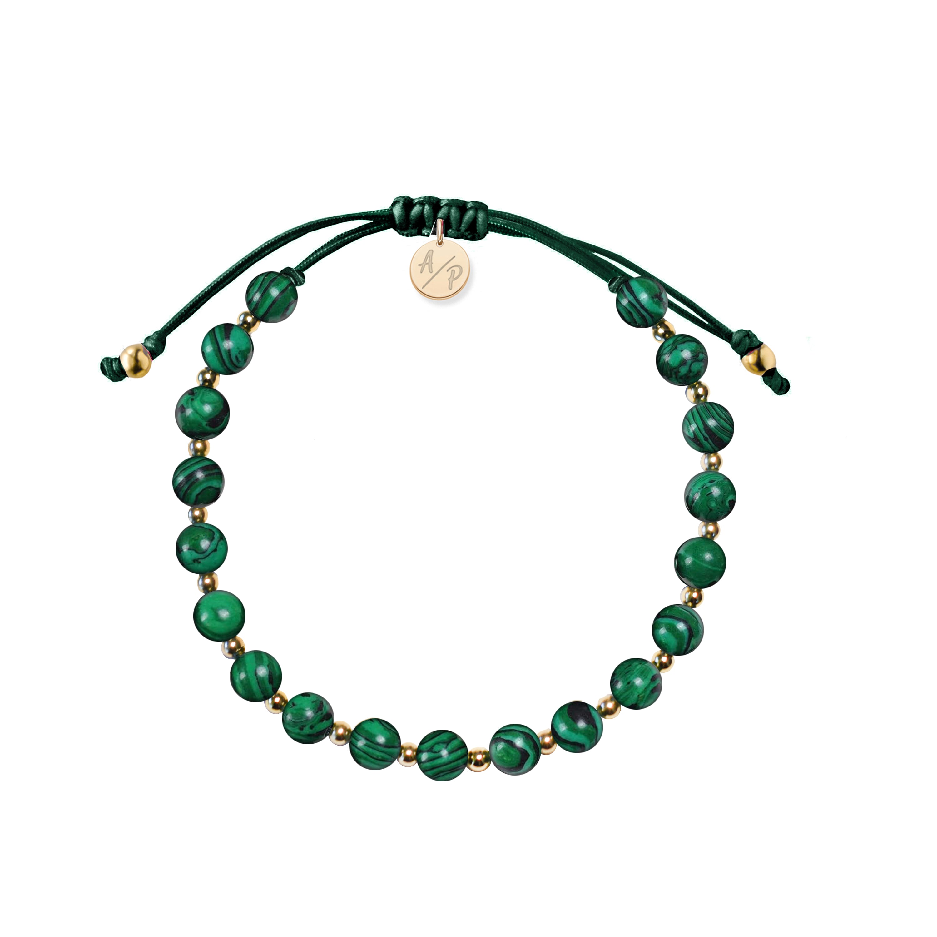 Men’s popular malachite bracelet with skulls