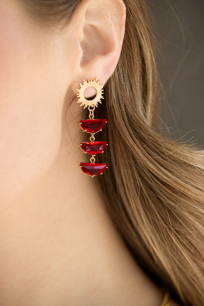 Ruby Supernova Earrings