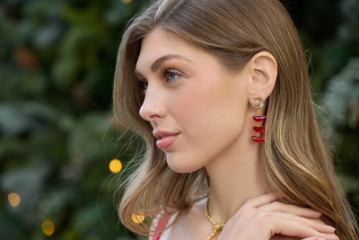 Ruby Supernova Earrings