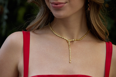 Crystal Slither Choker - 14k Gold