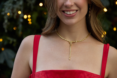 Crystal Slither Choker - 14k Gold