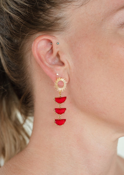 Ruby Supernova Earrings