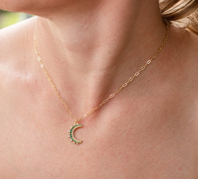 Emerald Moon Necklace