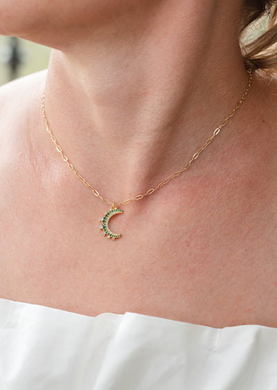 Emerald Moon Necklace