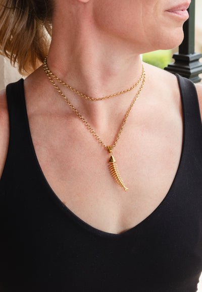 Fishbone Wrap Necklace