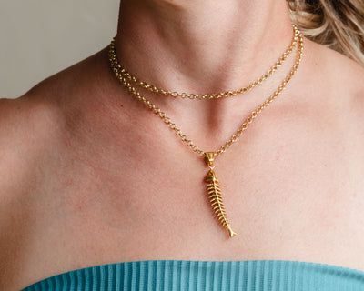 Fishbone Wrap Necklace