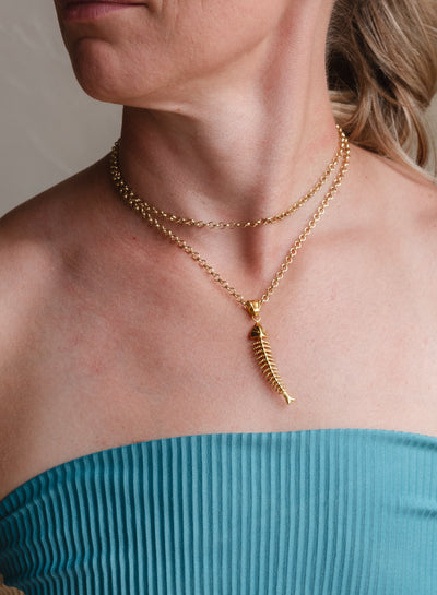 Fishbone Wrap Necklace