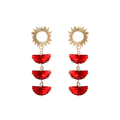 Ruby Supernova Earrings