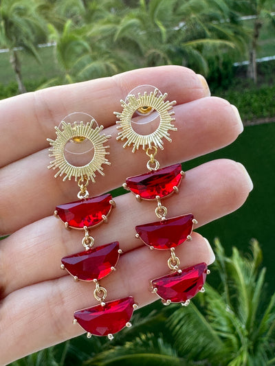 Ruby Supernova Earrings