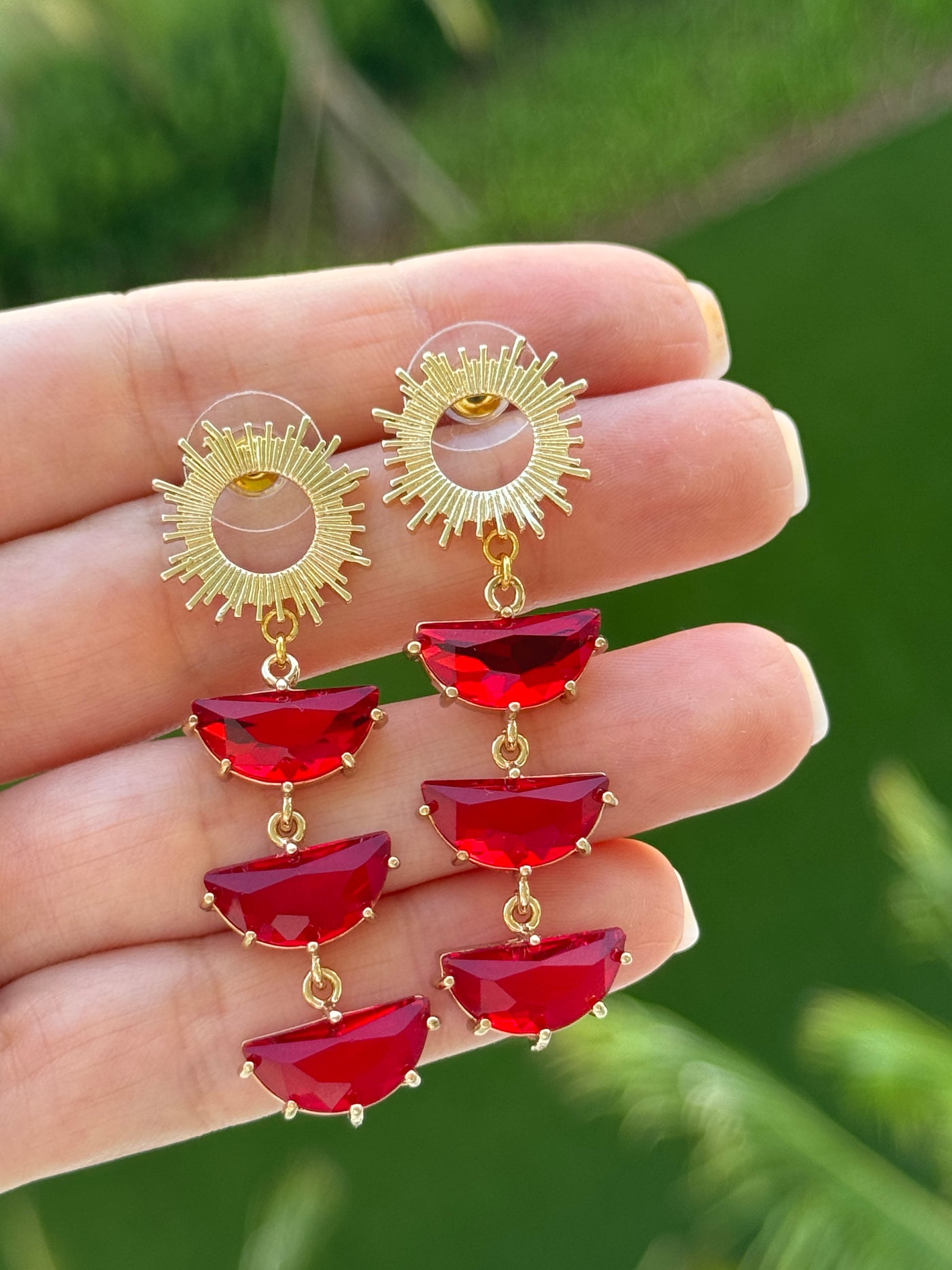 Ruby Supernova Earrings