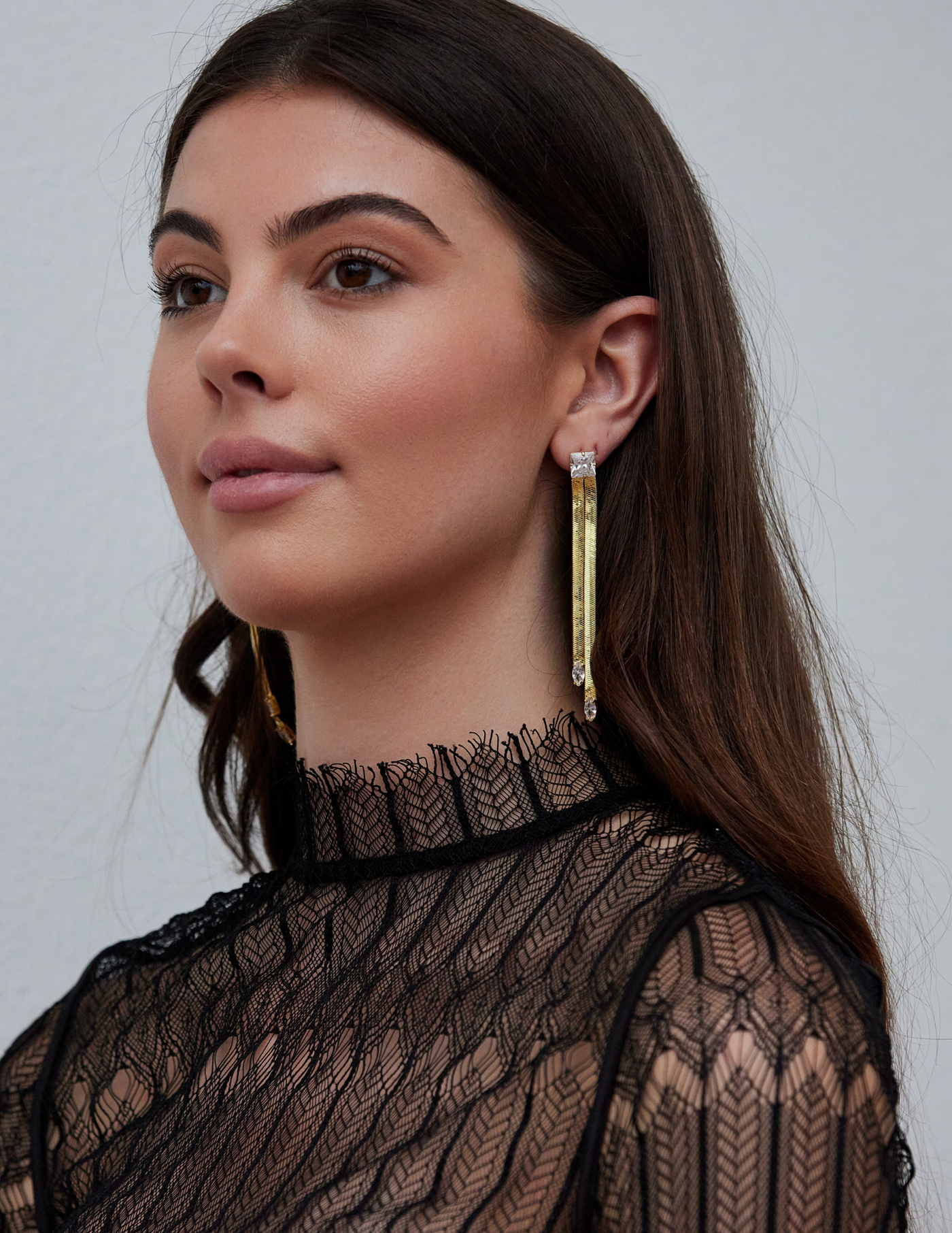 Snake Chain Drop Earrings