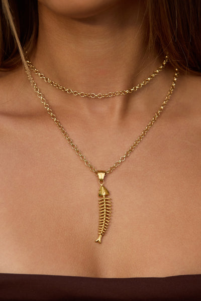 Fishbone Wrap Necklace