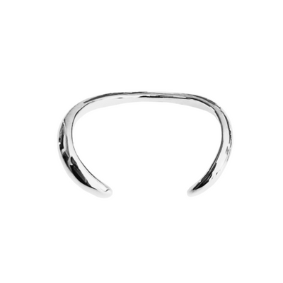 Metal Wave Cuff Silver