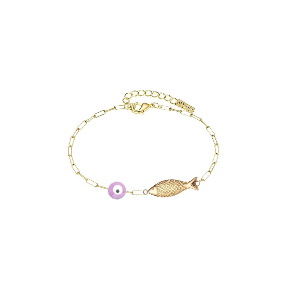 Fisheye Chain Bracelet - Lavender