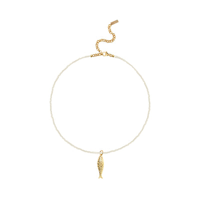 Lucky Fish Necklace - Ivory