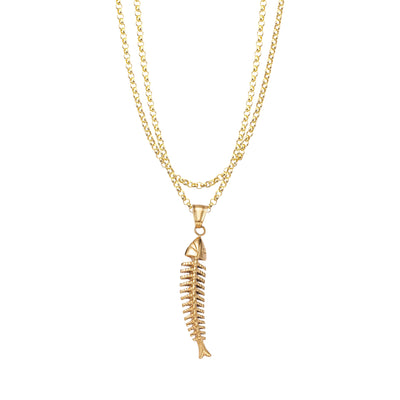 Fishbone Wrap Necklace