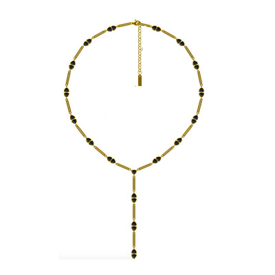 Gemstone Links Lariat - Gold