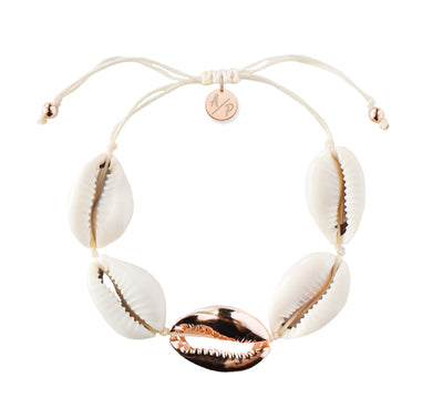 Metal Shell Accent Bracelet - 14k Gold/Rose Gold